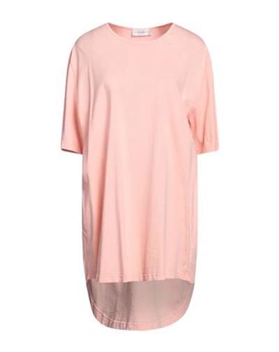 Faith Connexion Woman T-shirt Salmon Pink Size L Cotton