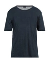 Barba Napoli Man T-shirt Midnight Blue Size 48 Linen