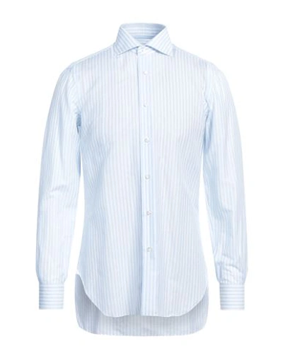 Barba Napoli Man Shirt Sky Blue Size 15 ½ Cotton, Linen