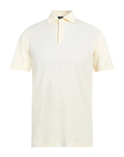 Barba Napoli Man Polo Shirt Light Yellow Size 46 Cotton