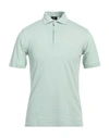 Barba Napoli Man Polo Shirt Light Green Size 46 Cotton