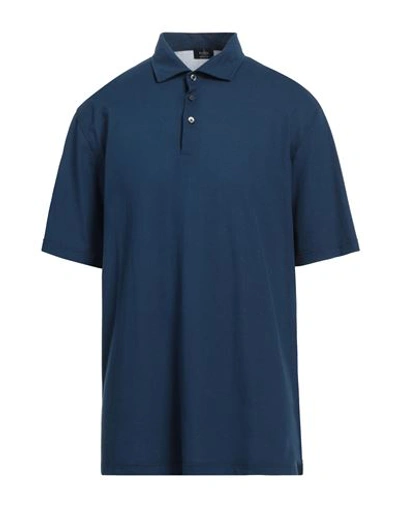 Barba Napoli Man Polo Shirt Navy Blue Size 48 Cotton In Navy Blue