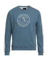 Barba Napoli Man Sweatshirt Slate Blue Size 44 Cotton, Polyamide