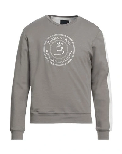 Barba Napoli Man Sweatshirt Grey Size 46 Cotton, Polyamide