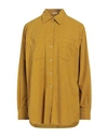 Massimo Alba Woman Shirt Ocher Size L Cotton In Yellow