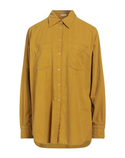 Massimo Alba Woman Shirt Ocher Size L Cotton In Yellow