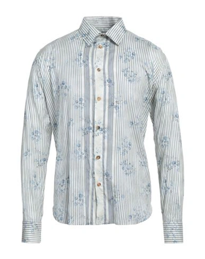 Ermanno Scervino Man Shirt Light Grey Size 38 Cotton, Silk