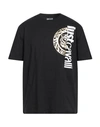 Just Cavalli Man T-shirt Black Size L Cotton In Black