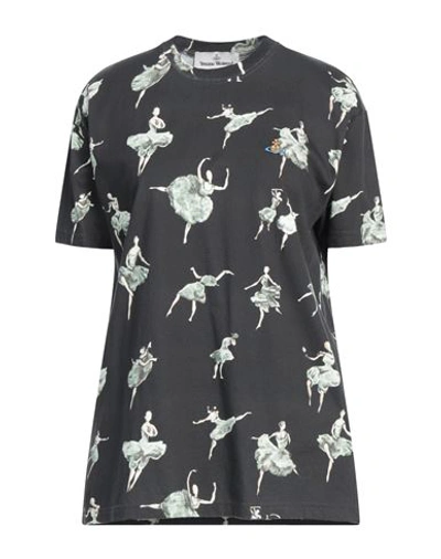 Vivienne Westwood Woman T-shirt Steel Grey Size M Cotton