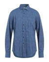 Xacus Man Shirt Blue Size 17 Polyamide, Elastane