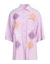 Sandro Linen Shirt In Pink