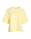 Sandro Woman T-shirt Light Yellow Size 2 Cotton, Elastane