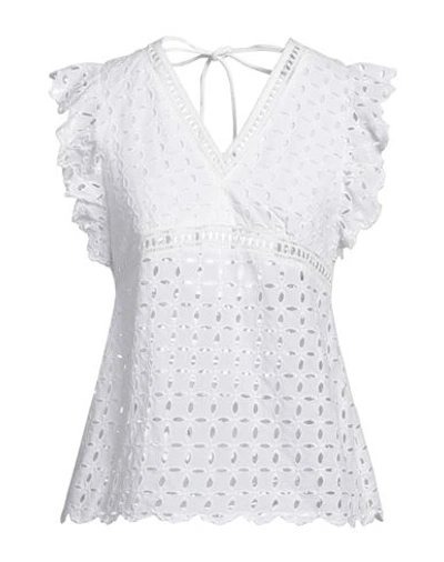 Pinko Woman Top White Size 8 Cotton