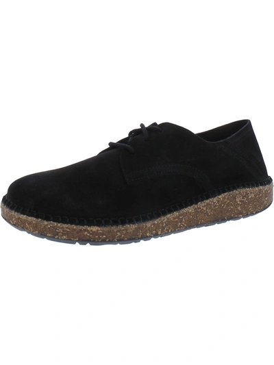 Birkenstock Gary Mens Suede Lace Up Derby Shoes In Black