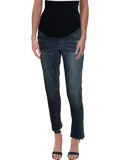 Blanknyc Womens Over Belly Maternity Skinny Jeans In Blue