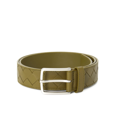 Bottega Veneta Braided Belt In Green