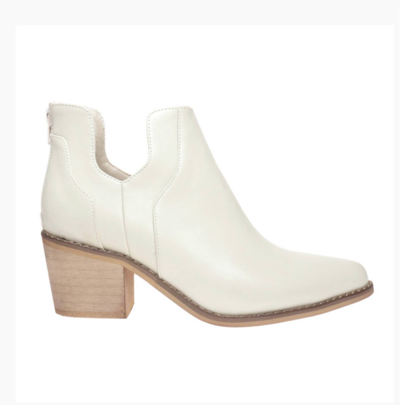 Pierre Dumas Pep Step Ankle Booties In Cream In White