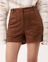 Frnch Andree Shorts In Marron Glace In Multi