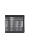 Alexander Mcqueen Black Bi-fold Wallet With All-over Studs In Leather Woman In Black