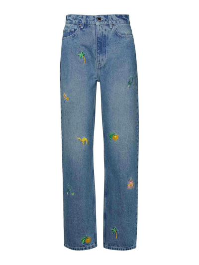 Casablanca Jeans Embroidery In Light Blue