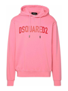 Dsquared2 Crewneck Cotton Jersey Hooded Sweater In Nude & Neutrals