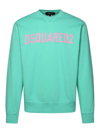 Dsquared2 Logo Cool Fit Cotton Crew Sweatshirt In Green