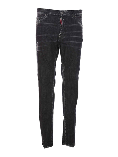 Dsquared2 Distressed Straight In Black