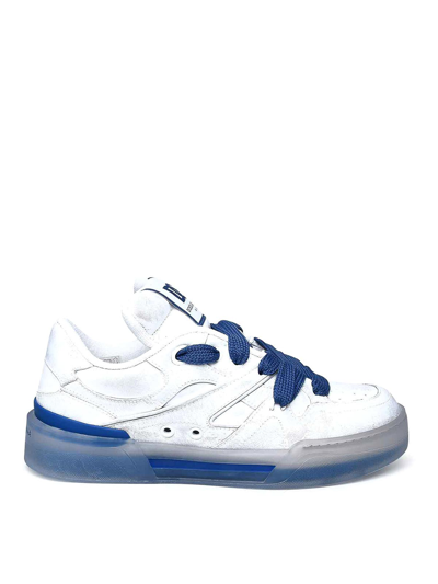 Dolce & Gabbana New Roma Sneakers In Leather In White