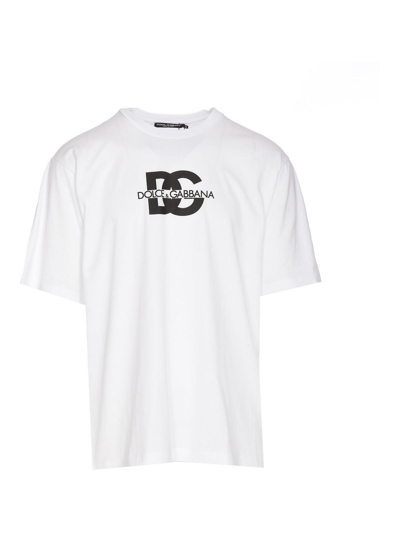 Dolce & Gabbana Dg Logo Print T-shirt In White
