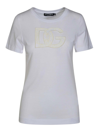 Dolce & Gabbana Maxi Logo T-shirt In White
