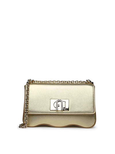 Furla 1927 Wave Mini Shoulder Bag In Gold