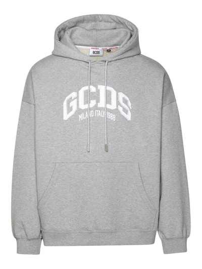 Gcds Grey Cotton Sweatshirt In Gris