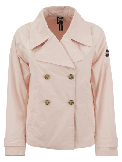 Colmar Double-breasted Blazer In Cotton Fabric In Pink