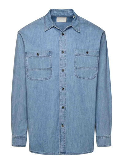 Isabel Marant Blue Vhelynton Denim Shirt In Azul