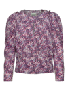 Isabel Marant Zarga Blouse In Mauve Silk Blend In Púrpura