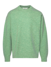 Jil Sander Knitwear With Long Sleeves And Soft Texture In Green