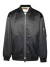 Jil Sander Bomber Jacket Utility Pocket In Black