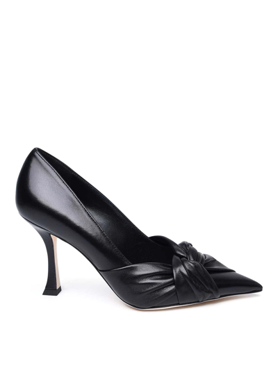 Jimmy Choo Hedera Leather Knot Pumps In Black