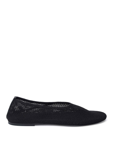 Khaite Marcy Woven Ballerina Flats In Black