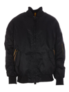 K-way Oversized Bomber Jacket With Ribbed Finish In Negro