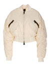 K-way Cropped Loncrop Shiny Twill Bomber In Beige