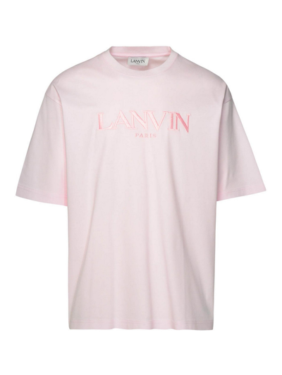 Lanvin T-shirt Logo Over In Color Carne Y Neutral