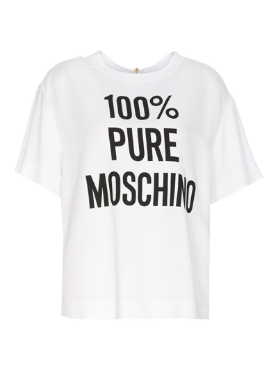 Moschino Pure Print T-shirt In White
