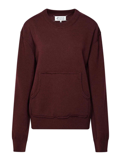 Maison Margiela Sweatshirt In Rojo Oscuro