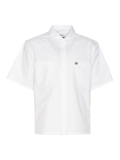 Off-white Ow Logo Summer Shirt In Blanco