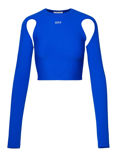 Off-white Blue Polyamide Blend Sweater