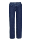 Off-white Logo Patch Straight Leg Jeans In Azul