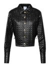 Patou Quilted Cropped Bomber Jacket In Black
