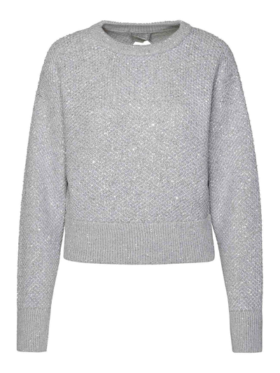 Stella Mccartney Sequined T-shirt In Grey