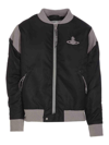 Vivienne Westwood Bomber Jacket With Logo In Black